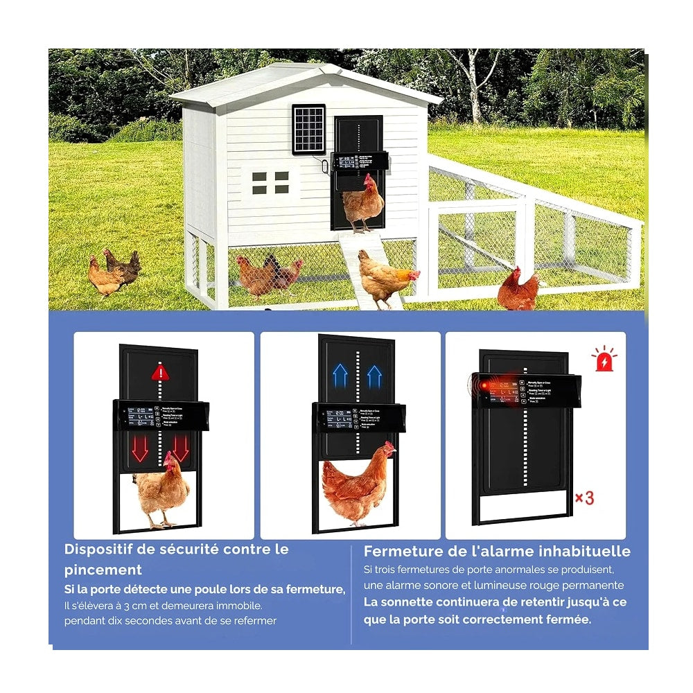 Porte poulailler automatique solaire Poulisol