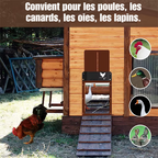 Porte de Poulailler Automatique Capteur de  Lumière - Sur Piles - IP44