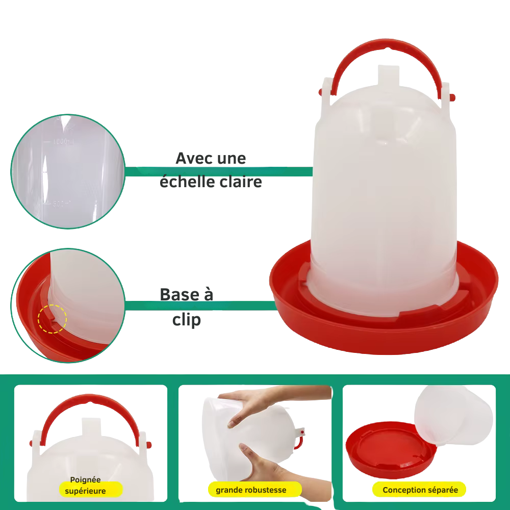 Kit mangeoire abreuvoir automatique poulailler 3kg 3L