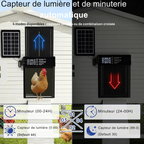 Porte de poulailler automatique solaire