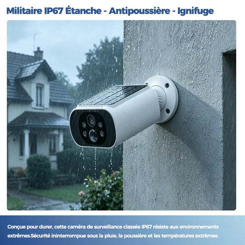 Caméra Solaire Poulailler WiFi 2,5K - Vision Nocturne Couleur, Détection IA, IP67, Sans Abonnement