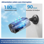 Caméra Solaire Poulailler WiFi 2,5K - Vision Nocturne Couleur, Détection IA, IP67, Sans Abonnement