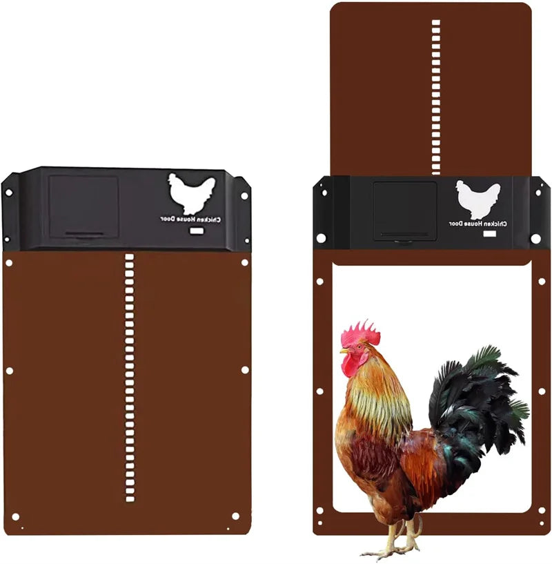 Porte de Poulailler Automatique Capteur de  Lumière - Sur Piles - IP44
