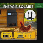 Porte poulailler automatique solaire énergie solaire 2000mAh câble USB-C Poulisol